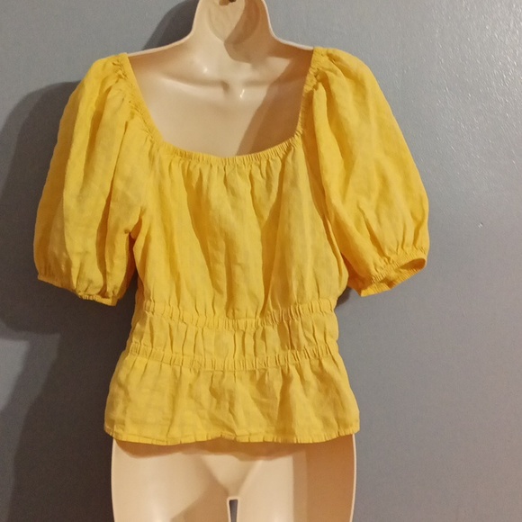 Madewell women's size medium yellow cropped top - Picture 14 of 17